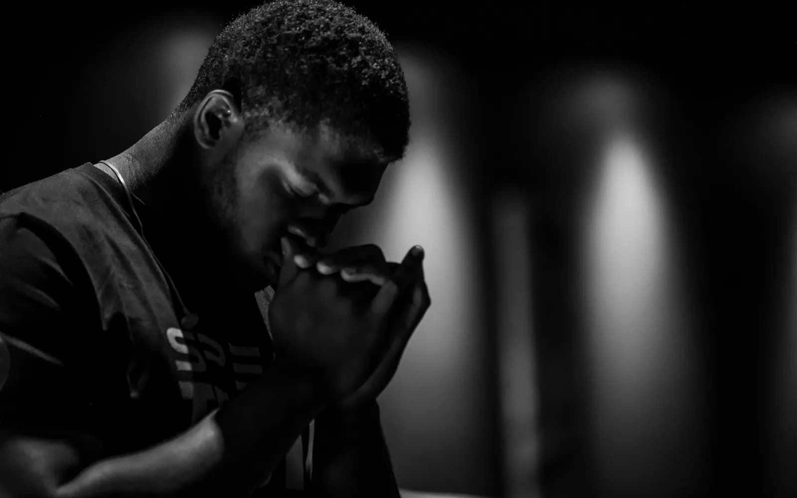 man praying