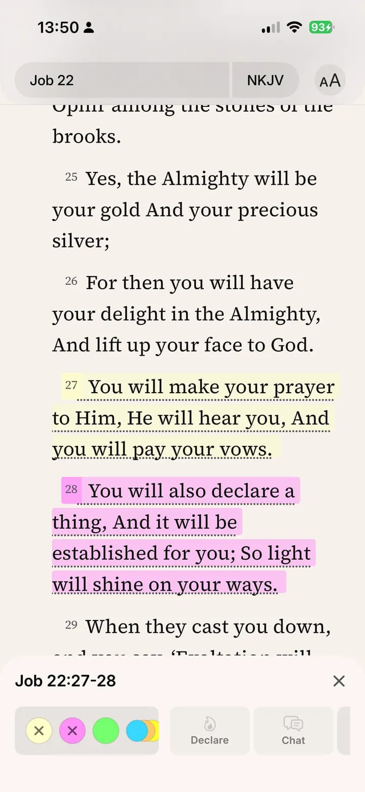 The Bible, and Bible Chat.