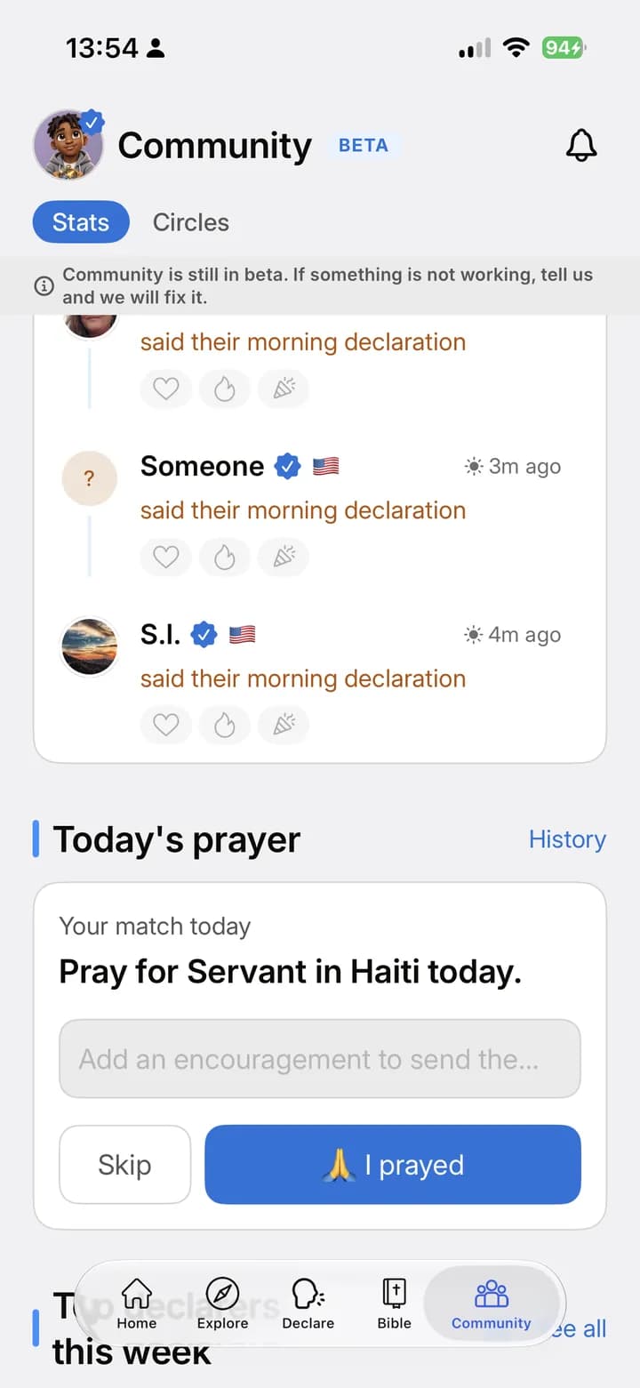 A community that prays.